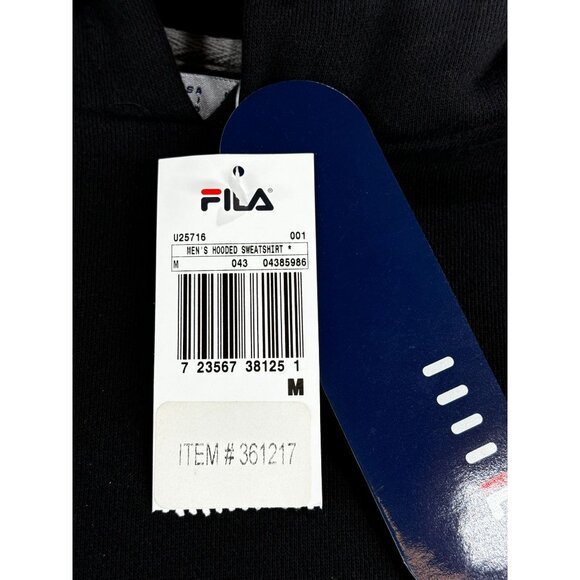 Fila Hoodie Sweatshirt Black Mens M New - Picture 3 of 9
